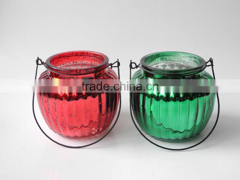 stained flagon home decoration glass jar with lifing rope
