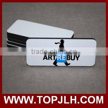 wooden finishing MDF Magnetic Name Tag for sublimation printing