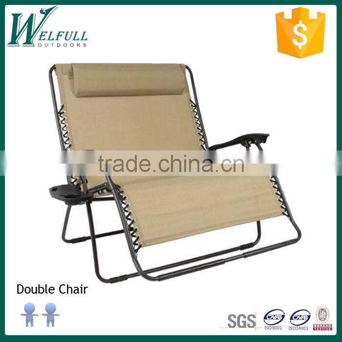 Deluxe folding armrest chair sturdy camping chair