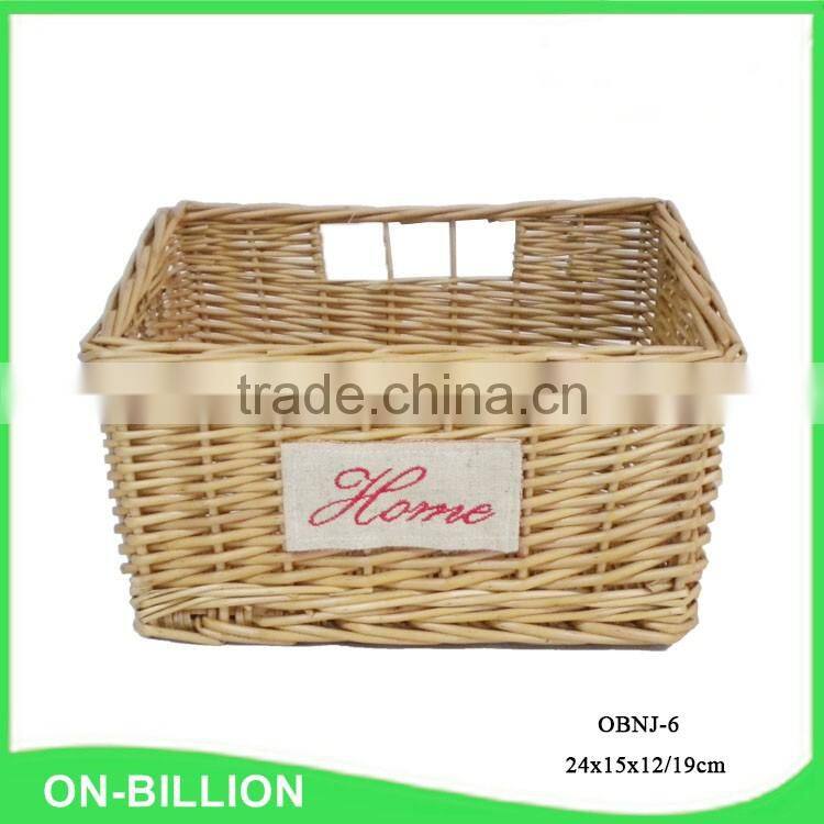 Decorative custom cheap natural French willow food basket