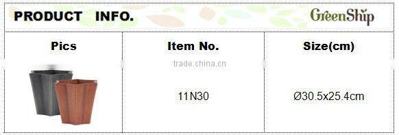 10N30 Outdoor Decorative Wooden Flower Pot/ UV protective/ lightweight