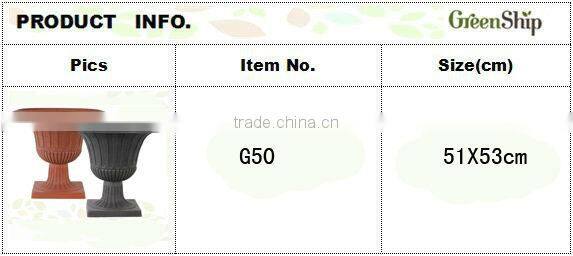 Decorative Garden Fiber Plant Pot from Greenship/ 10 years lifetime/ lightweight/ UV protection/ eco-friendly