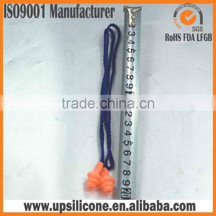silicone ear plug with string