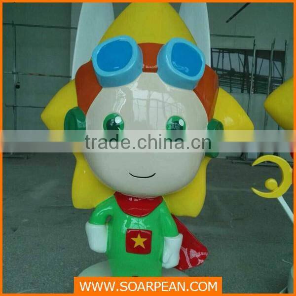 outdoor decorations life size fiberglass cartoon character statue