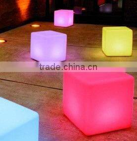 colorful led cube with rechargeable battery /led mood light cube stool