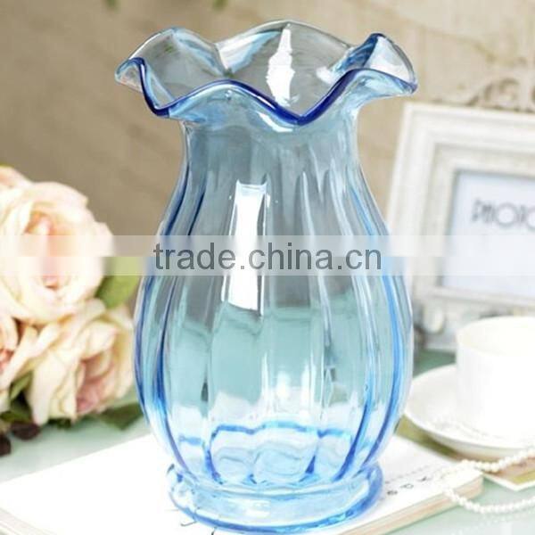 Wholesale colored glass vase decorative glass vase