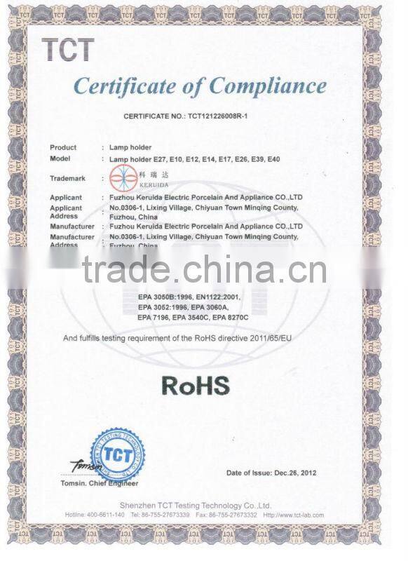 screw type plastic E14-E27 lampholder