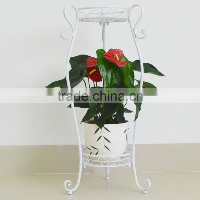 Outdoor wedding garden display plant flower pot shelf