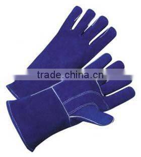 blue cow split welding gloves ZM52-H