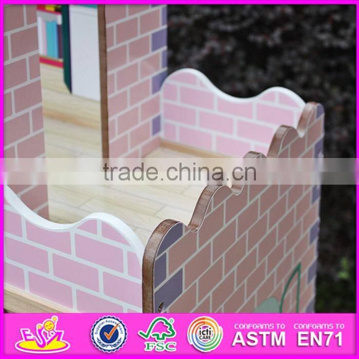 2017 New products lovely children wooden large dolls house W06A037