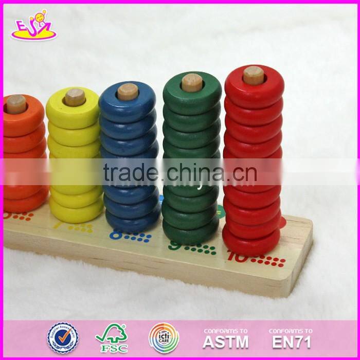 2017 New design kids educational toys wooden stacking blocks W13D124