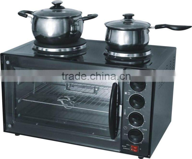 2015 factory hot sale!! classic model poplur EU and USA electric oven with double hot plates