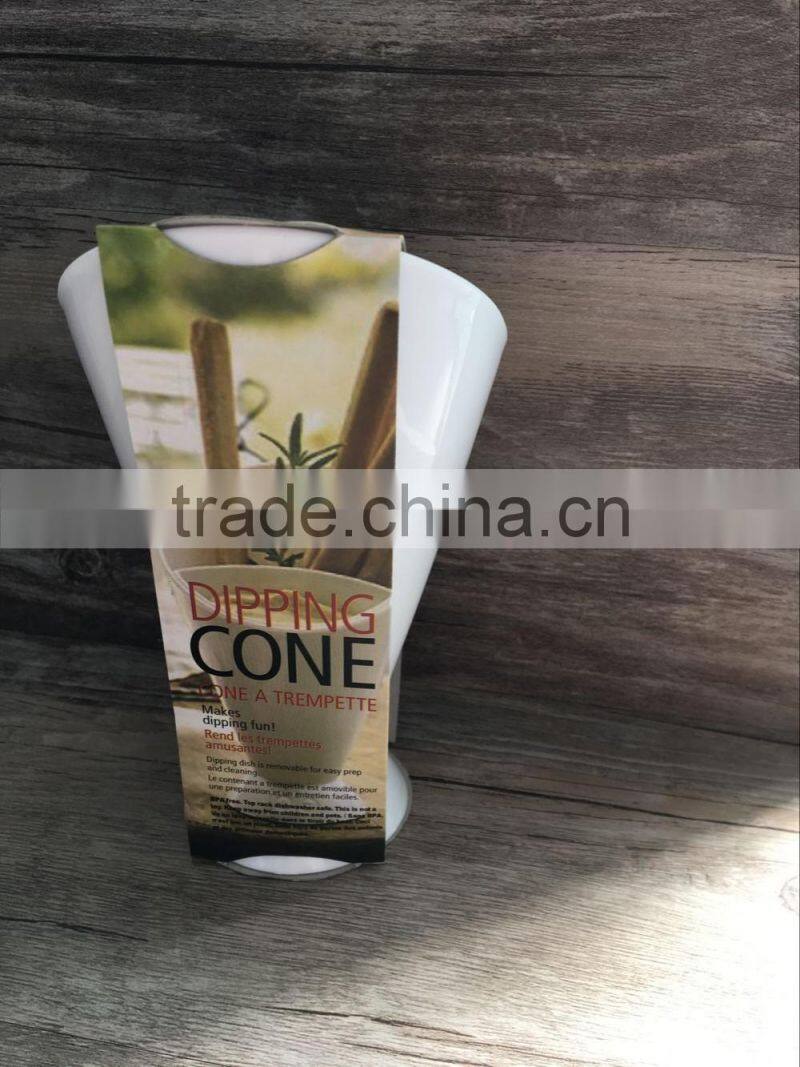 2017 amazon best selling 2 in 1 French Fry Dipping Cone