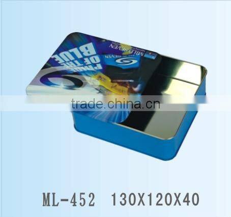 Metal silde tin box of size 130x120x40mm