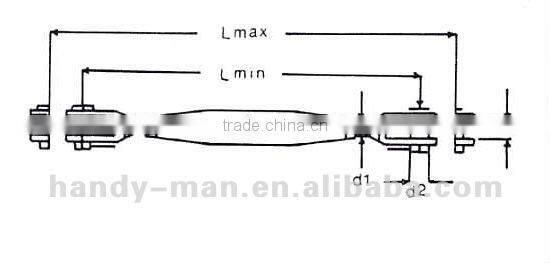 4820SS Ladder Vertical Life Line System Hardware Equipment Parts Stainless Steel Jaw and Jaw Turnbuckle