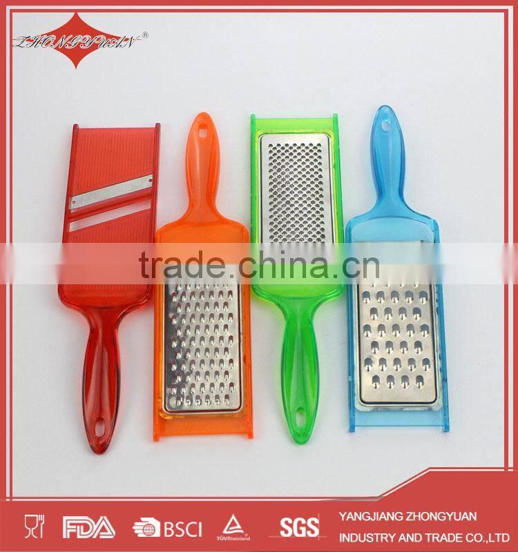 red stainless steel julienne vegetable peeler