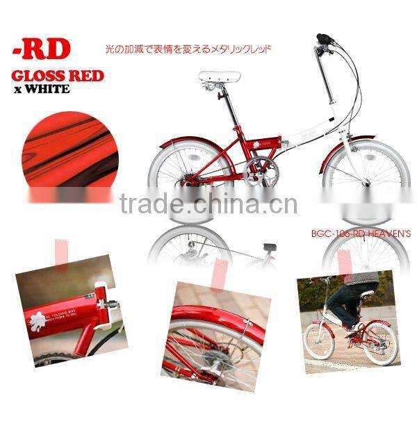 Colorful Folding Bicycle Japanese Design MINIVELO with Shimano part