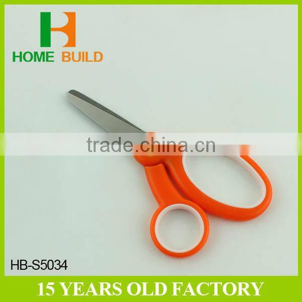 Factory price HB-S5034 Student scissors School scissors Rubber hand scissors
