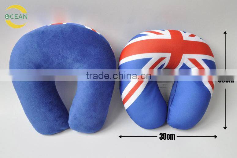 UK Flag U Shape Neck Pillow with High Quality PP Cotton