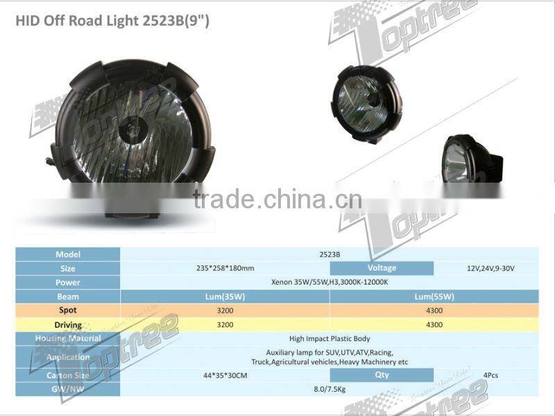 Black Ring 100w xenon auxiliary lights for auto lighting system
