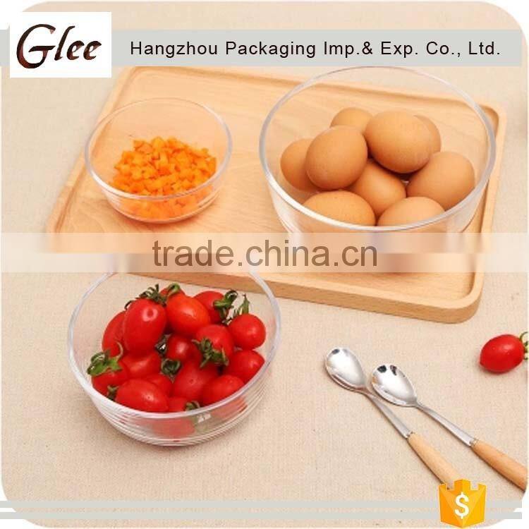 Popular fashional pretty Wholesale Clear Streak Glass Bowl Sala Glass Bowl For Fruit And Soup