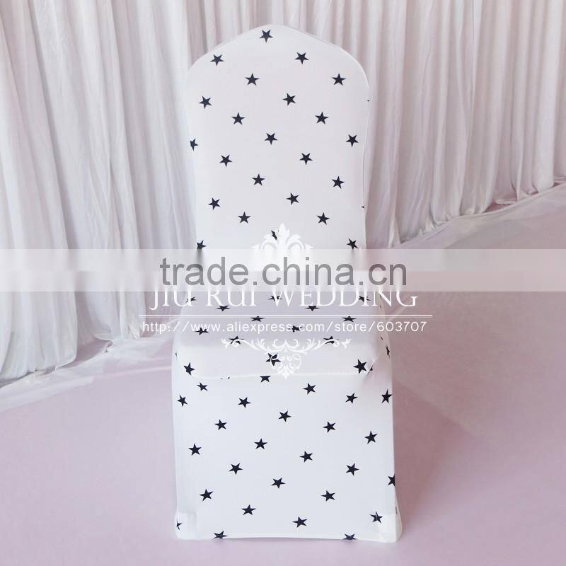 Star Printed 210 GSM Spandex Lycra Chair Cover Banquet Chair Cover