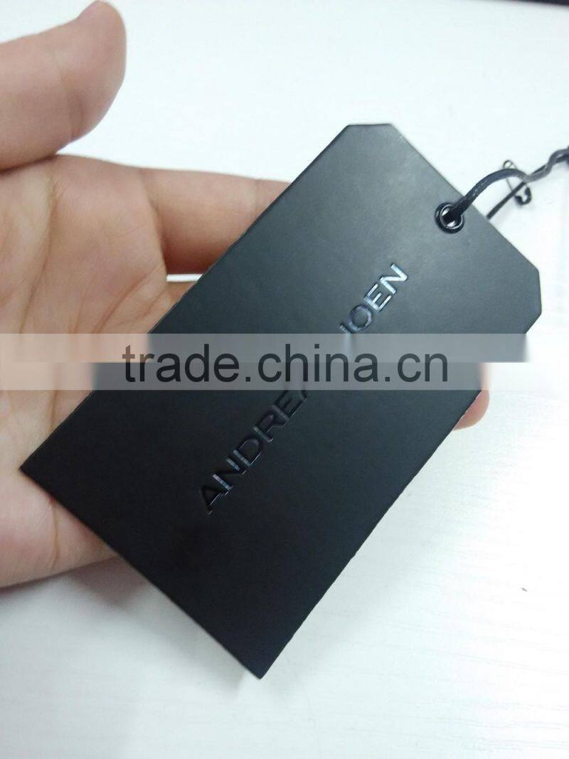 China gold stamping paper hang tag for garment