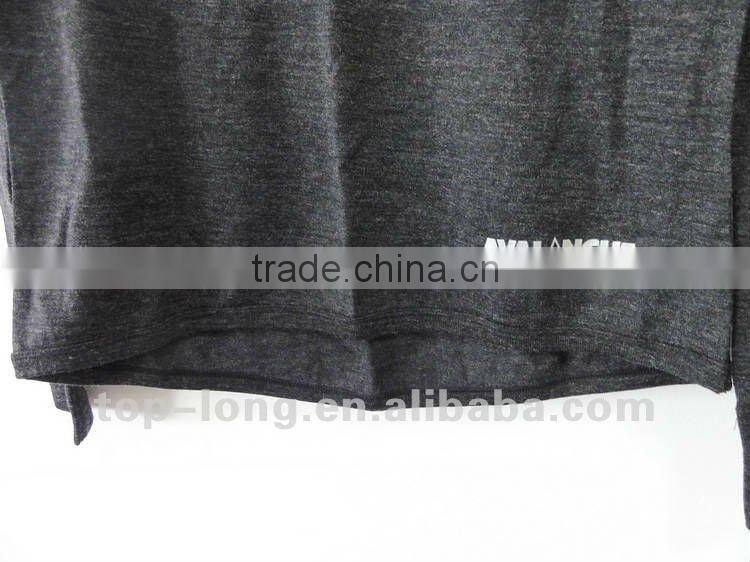 100% merino wool thermal underwear of women charcoal crew&pant long johns