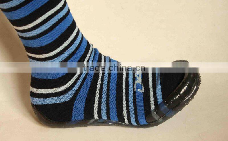 Adult man rubber sole shoe socks