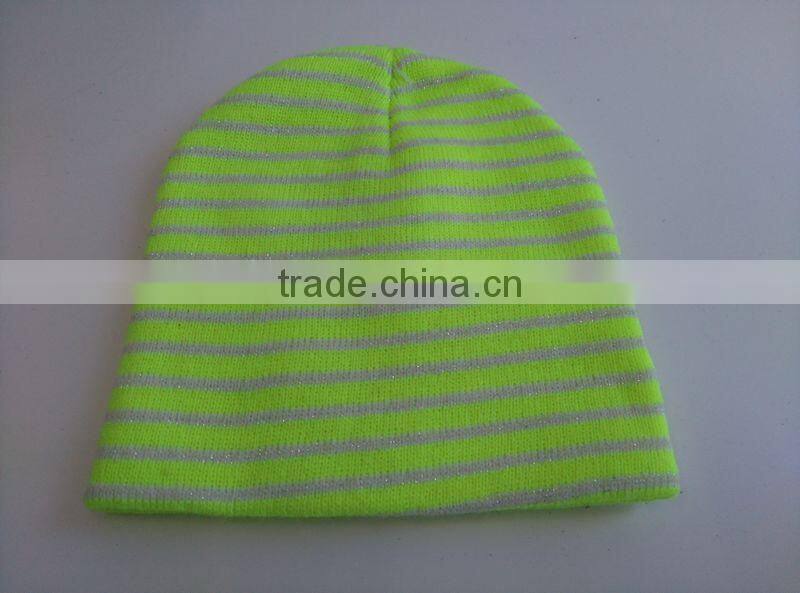 Fashion stripe beanie hat
