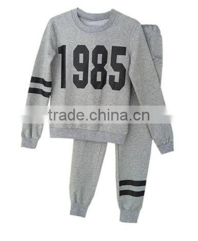 Women 1985 Printed Hoodie Pants Suit Athletic Outfits Tracksuit Sportswear Without Hood