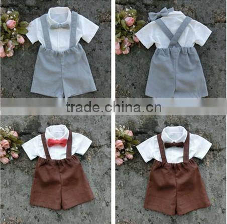 Baby Boy Blothes Wedding Outfit Baptism Suit Suspender Boys Suit