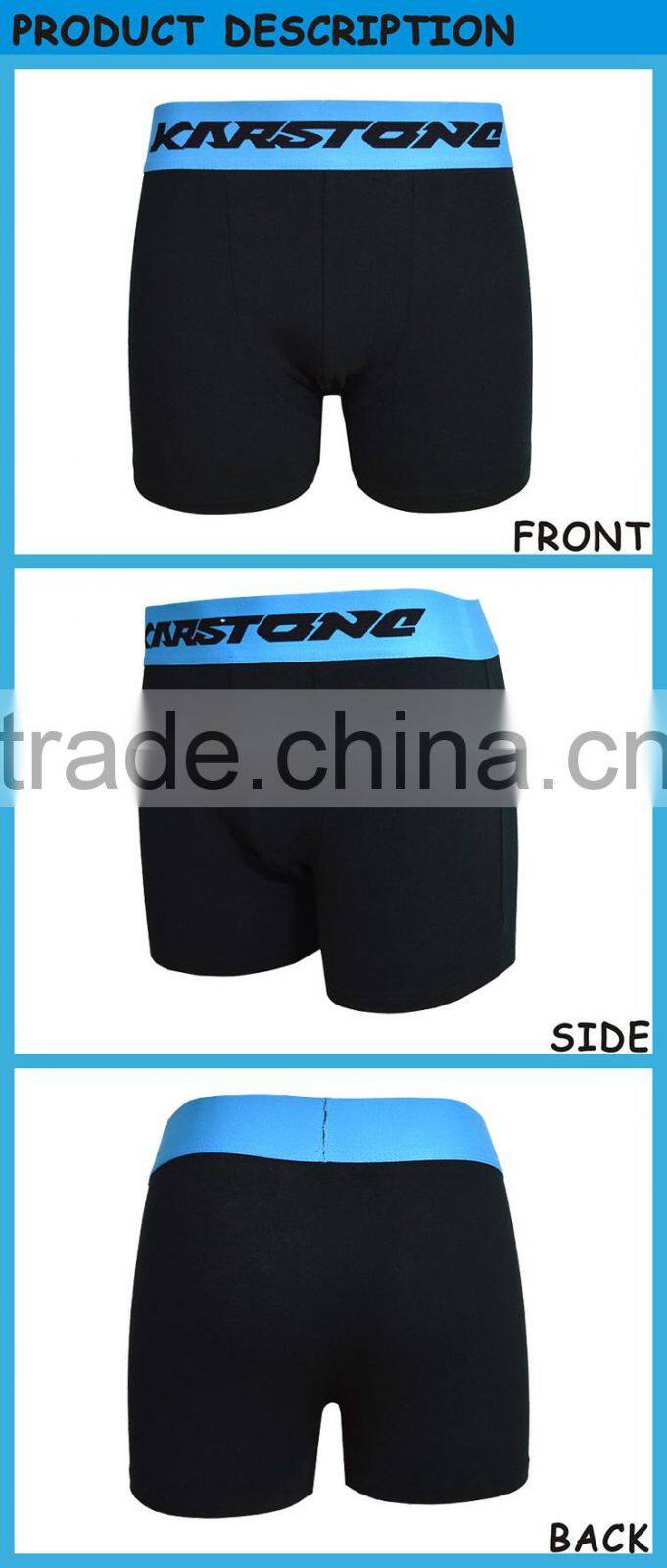 New Fashion Cotton Boxers Shorts Underpants Black Men's Lycra Underwear