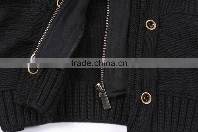 2016 Men Woolen Sweater Design Knitted Sweater Coat