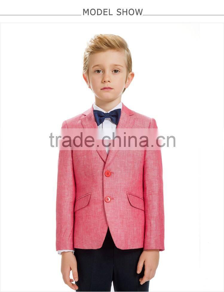 ELPA 2016 fancy kids coat pink linen Boy blazer for wedding