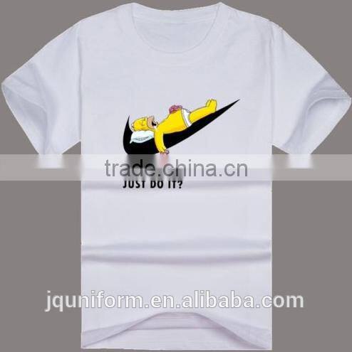 2016 new design wholesale plain white 100% cotton t shirts for men