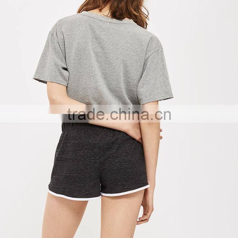 Wholesale women comfortable casual sleep shorts with tie waist