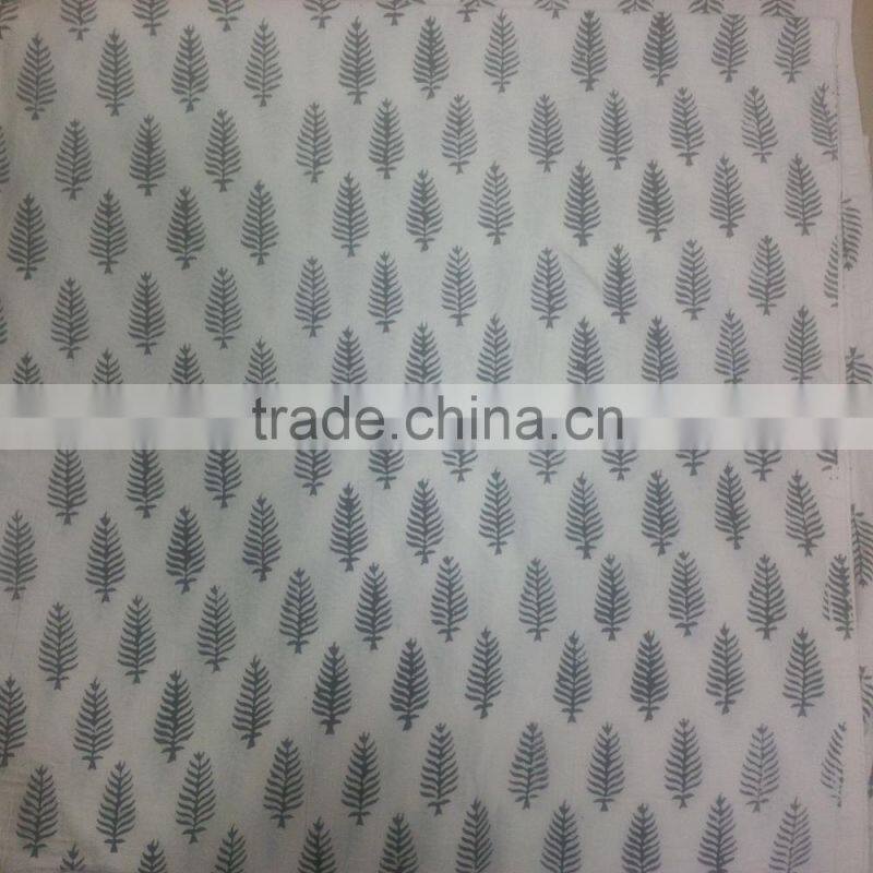 hand block printed table runner and napkins