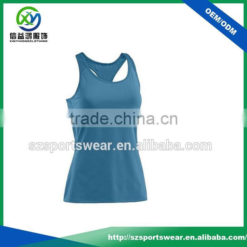 Ladies Dry fit cool wear polyester/spandex blend singlets