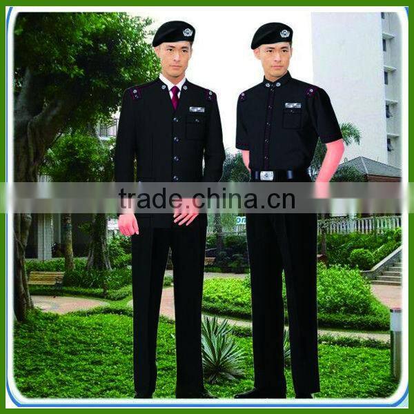2014 new design security uniform , hot sale security uniform for guard, customize guard staff uniform