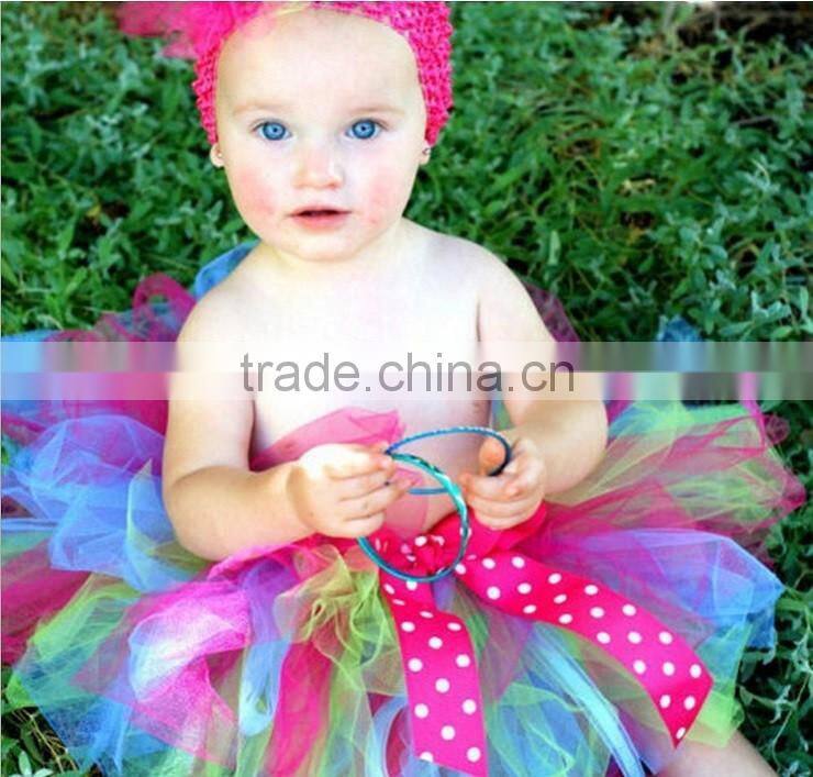 Wholease kids tutu skirts factory directly children tutu rainbow baby girls tutu skirt