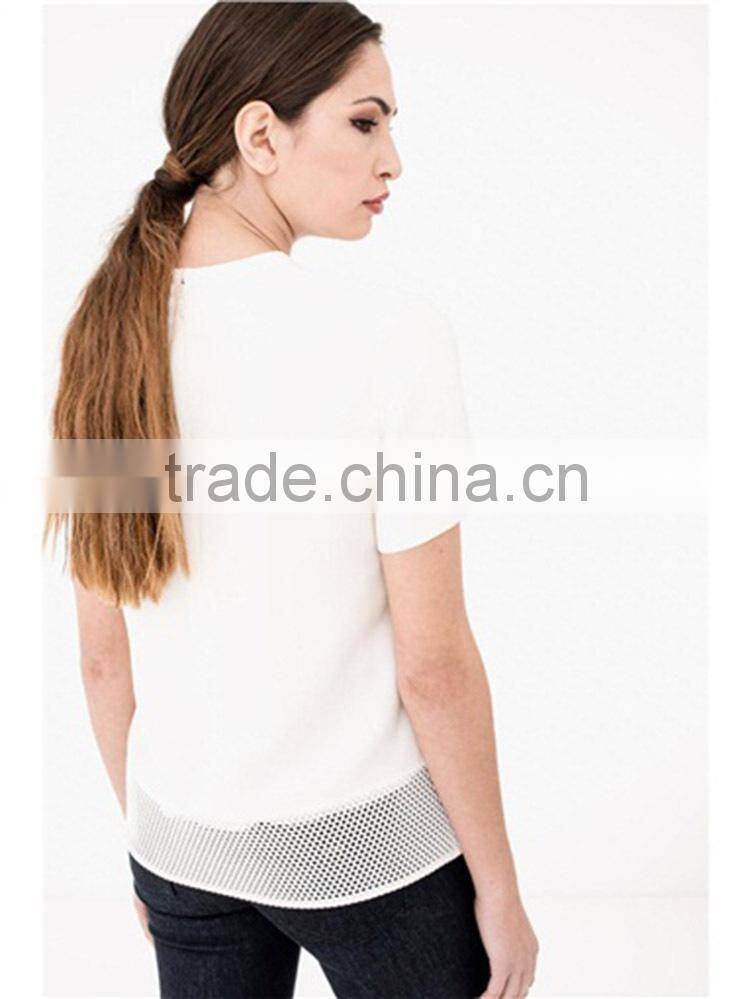 custom short sleeve printing t shirt 100% cotton fashion design women's t shirt 2015