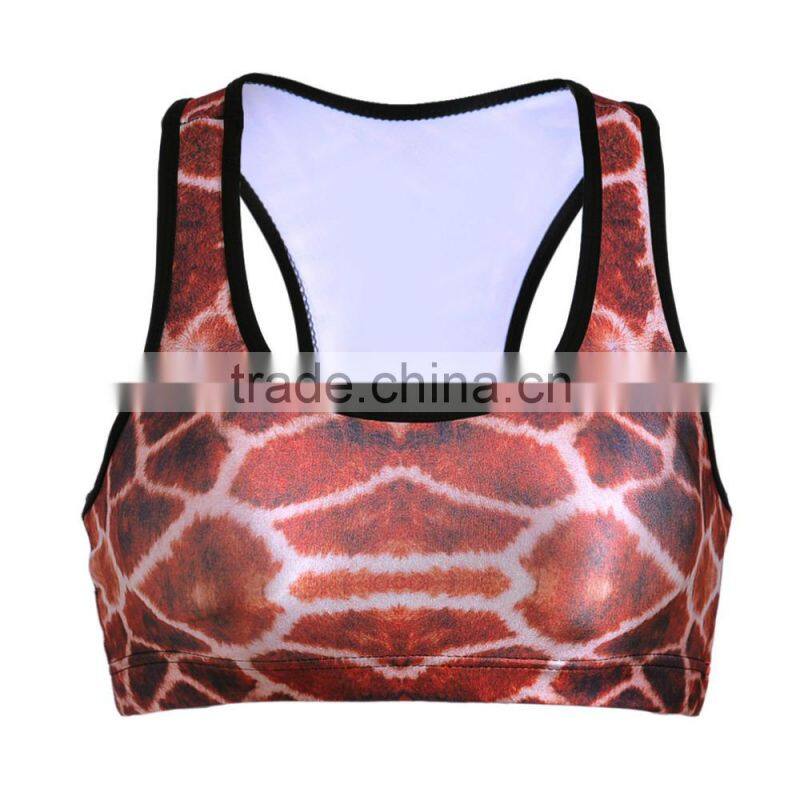 2015 Women Sport Bra Digital Print Bra Plus Size S131-83
