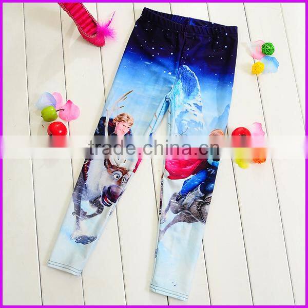 2015 spring kids leggings wholesale children cartoon print leggings