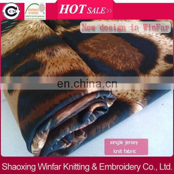 Shaoxing Winfar Good Quality OE Open End Printed 30S Rayon Jersey Womens Fashion Knit Fabric Making