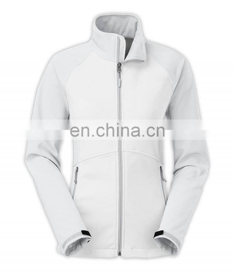 Eco-friendly China custom made breathable lady's bike white soft shell jacket--7 years alibaba experience