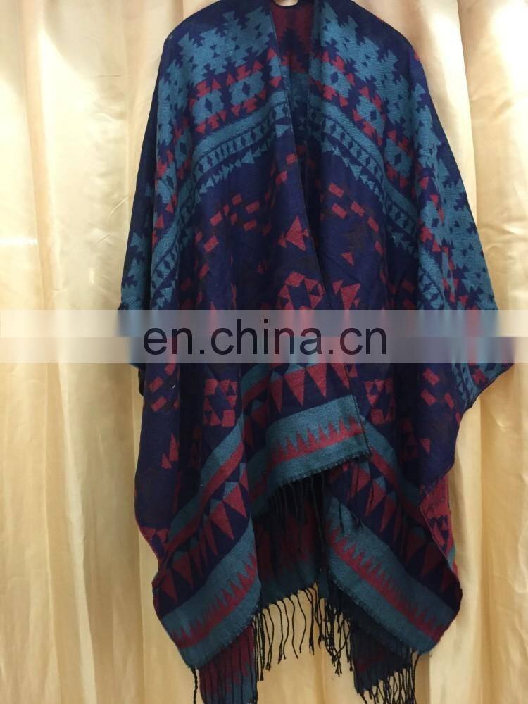 wholesale mexican imports women's traditional ruana wool wraps 100% kashmir pashmina shawl