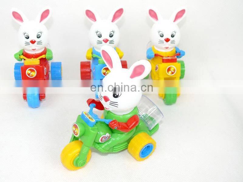 Plastic rabbit's bike mould candy machine toy