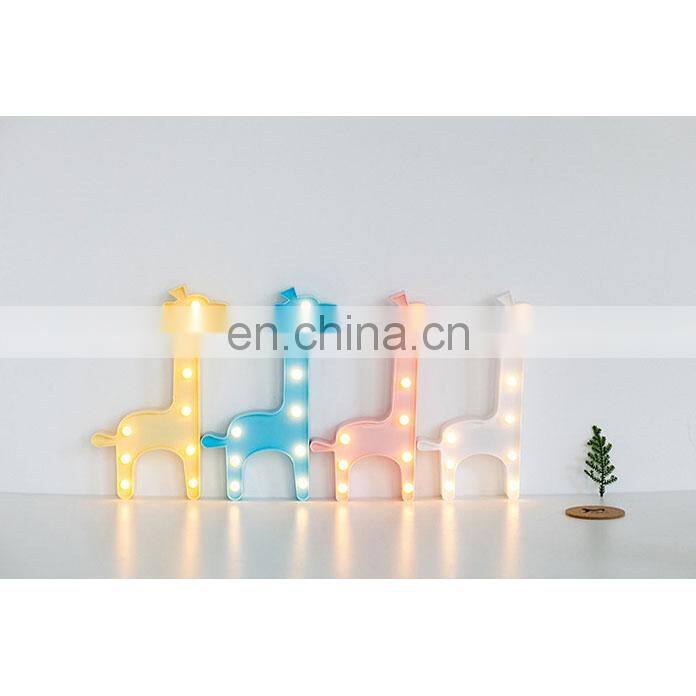 Cartoon baby giraffe children room decoration lamp nightlight