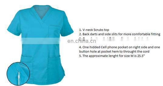 Fashion V-neck Scrubs Uniform/ Nuring ScrubS Top& pants